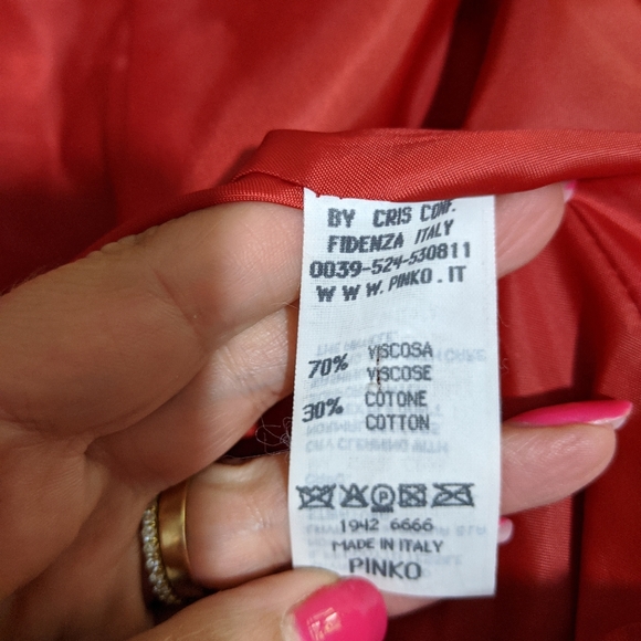 SOLD Vintage Coat Italian Red Velvet FIRM PRICE - Picture 8 of 9